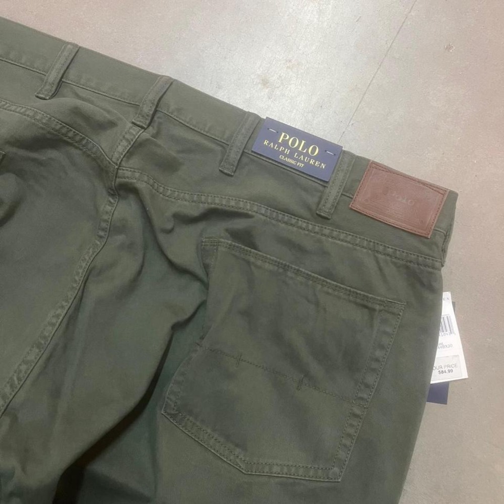 NWT Polo Ralph Lauren men's angler grey classic fit 5 pocket chino pants new 44B
